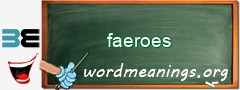 WordMeaning blackboard for faeroes
